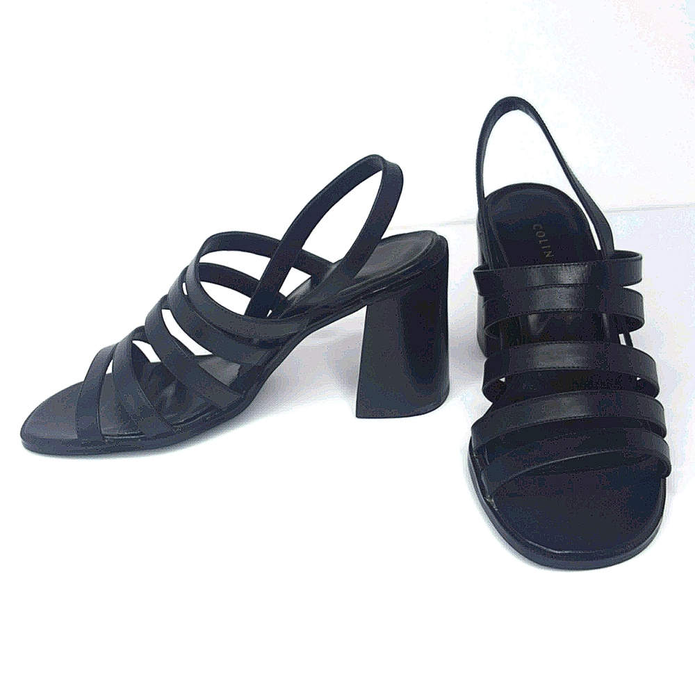 COLIN STUART Black Strappy High Heel Sandals 6M